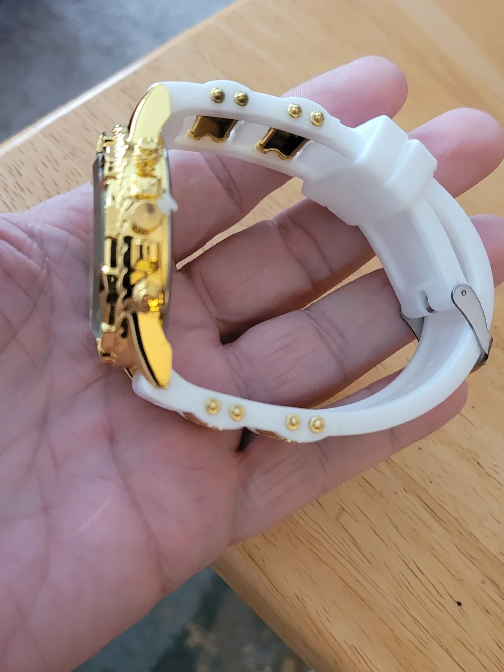 DEYROS Blue Dial Gold-Tone Watch